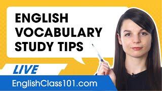 Vocabulary Study Tips in English