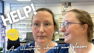 CHOOSING NEW GLASSES - and cafe sketching - The Dailyish Vlog 304