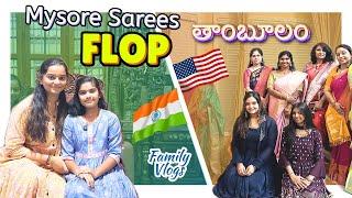 Maa Duggu tho Mysore Sarees Flop Ayindi India Travel & USA Tambulam  Telugu Family Vlogs  A&C