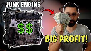 I Turned This JUNK BMW ENGINE Into PROFIT