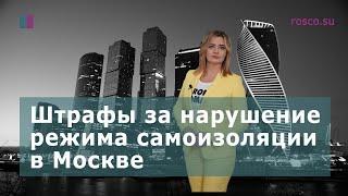 Штрафы за нарушение режима самоизоляции в Москве