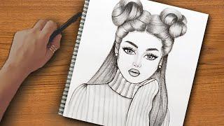 رسم بنات كيوت  تعليم رسم بنت كيوت مع قصه شعر بالرصاص خطوه بخطوه للمبتدئين بطريقة سهلة  رسم سهل