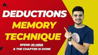 Deductions - Memory Technique  Inter & Final  CA Amit Mahajan  CA CMA