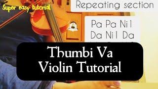 How to play Thumbi Va song on Violin  Olangal  Carnatic notes