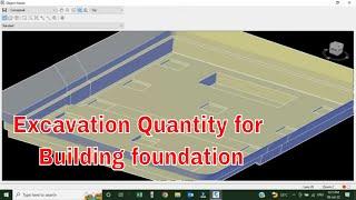 Excavation quantity calculation for building basement foundations Raft Lift pits Sum pits