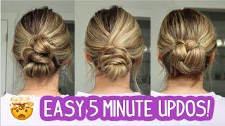 POV YOU HAVE LESS THAN 5 MINUTES TO DO AN UPDO Heres 3 Easy Updo To Try  Short Medium Long Hair