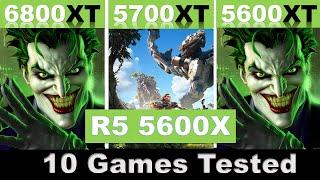 AMD RX 6800xt vs 5700xt vs 5600xt benchmarks 10+ games