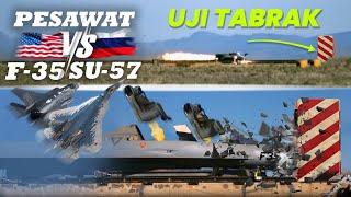 RUSIA vs AMERIKA UJI TABRAK Pesawat Jet F-35 vs SU-57. Ini tentang
