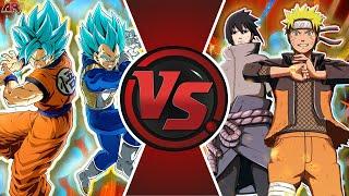 GOKU and VEGETA vs NARUTO and SASUKE Dragon Ball Super vs Naruto MOVIE  Cartoon Fight Animation