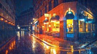 London Rain Walk at Night - Mayfair & Marylebone  4K Ambient Umbrella Rain Sounds