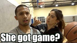 Girl Subscriber challenged me in basketball