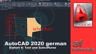 AutoCAD 2020 deutsch - Einheit 9 - Text und Schraffuren