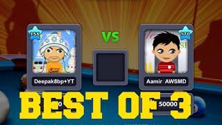 8 Ball Pool Best Of 3 Deepak8bp VS itsAmir -Youtuber-