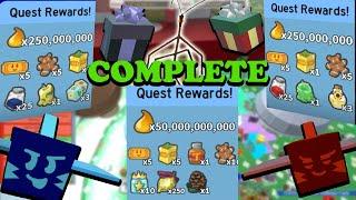I completed Stick Bugs Riley and Bucko Bees Quests  Bee Swarm Simulator Beesmas