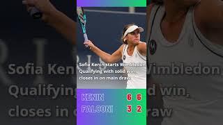 Tennis WTA Sofia Kenin on the verge of Wimbledons main draw #shorts