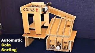 How to make a COIN Sorting Machine at Home - Electric