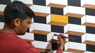 New latest design of wall  3D Wall Painting Design  Wall Decoration Ideas   Interior Design
