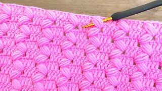 çapraz fıstıklı tık işi kolay battaniye modeli crochet baby blanket