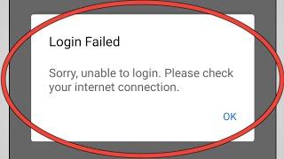 Login Failed  Sorry Unable To Login Please Check Your Internet Connection Error Facebook