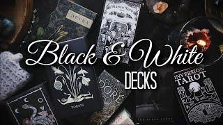 BLACK AND WHITE DECKS  A Curated Collection of Tarot and Oracle Decks