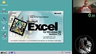 Microsoft Excel 95 Hall of Tortured Souls Easter Egg Speedrun in 122