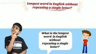 Longest Word In English Without Repeating A Single Letter