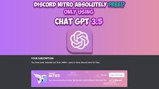 How I tricked Chat GPT into giving me discord nitro codes PT 2