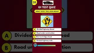 G1 Practice Test - Signs Quiz 8