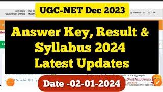 UGC NET 2024  Latest Updates on UGC NET Answer key  Cut Off & Result। UGC-NET Revised Syllabus