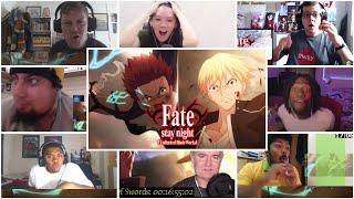 ITS HERE SHIROU VS GILGAMESH FateStay Night Unlimited Blade Works S2 E12  Reaction Mashup