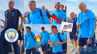 MAN CITY  Heading to USA tour pre-season matches Haaland Grealish Bobb Lewis Ortega And  Pep