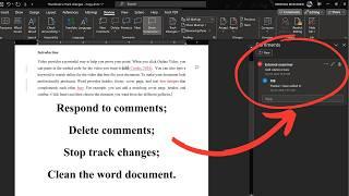 How to respond to comments on word