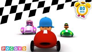 ️ LETS GO - Pocoyos Race with Friends  Pocoyo English - Official Channel  Car Challenge