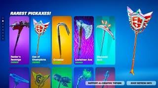 The RAREST Fortnite Pickaxes