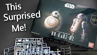 Absolutely Stunning Bandai BB-8 & R2-D2 in 112 Scale - Plastic Model Kit Unboxing