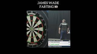 James Wade farting after the match