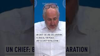 UN chief Beijing Declaration is crucial for peace and security in Palestine