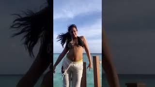 Shobhita Rana hot dance on beach in Maldives 
