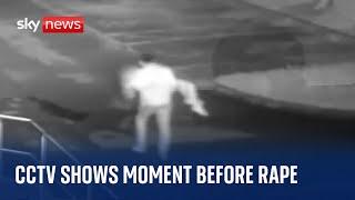 Cardiff CCTV shows man carrying vulnerable young woman home before raping her