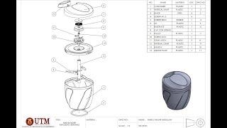 The Exploded Drawing of Mini Blender in Solidworks part 26