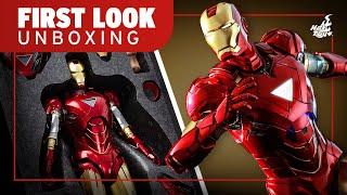 Hot Toys Iron Man Mark VI 2.0 With Suit-Up Gantry Figure Unboxing  First Look