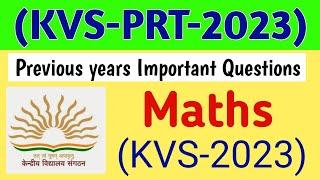 KVS PRT previous years Maths questions  KVS PRT 2023