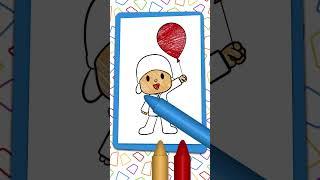 Aprende a Dibujar y Colorear a Pocoyó y Sus Amigos  CARICATURAS y DIBUJOS para niños  #Shorts