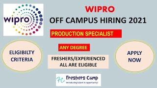 Wipro Off Campus Drive 2021 I FresherExperienced  Wipro Recruitment Drive I ANY DEGREE APPLY