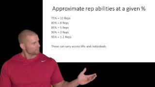 Using percent of maximum for determing load intensity