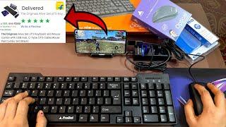 ₹500 keyboard mouse usb hub otg from flipkart  buy & setup ⌨️  in mobile for gaming free fire