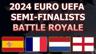 2024 EURO UEFA Semi-Finalists Battle Royale No Mans Land - HOI4 Timelapse