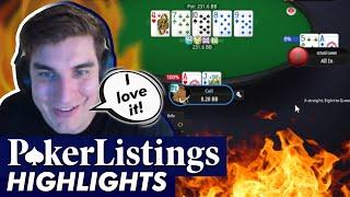 Josh Manley LOVES bold river bluffs Online Poker Highlights