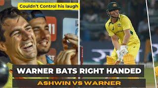 Warner Bats Right Handed  Ashwin vs Warner  The MasterMind of Ash #indvsaus