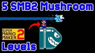 5 AMAZING NEW SMB2 Mushroom Levels in Super Mario Maker 2